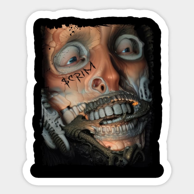 $crim Dead Zombie Face Sticker by Soulphur Media